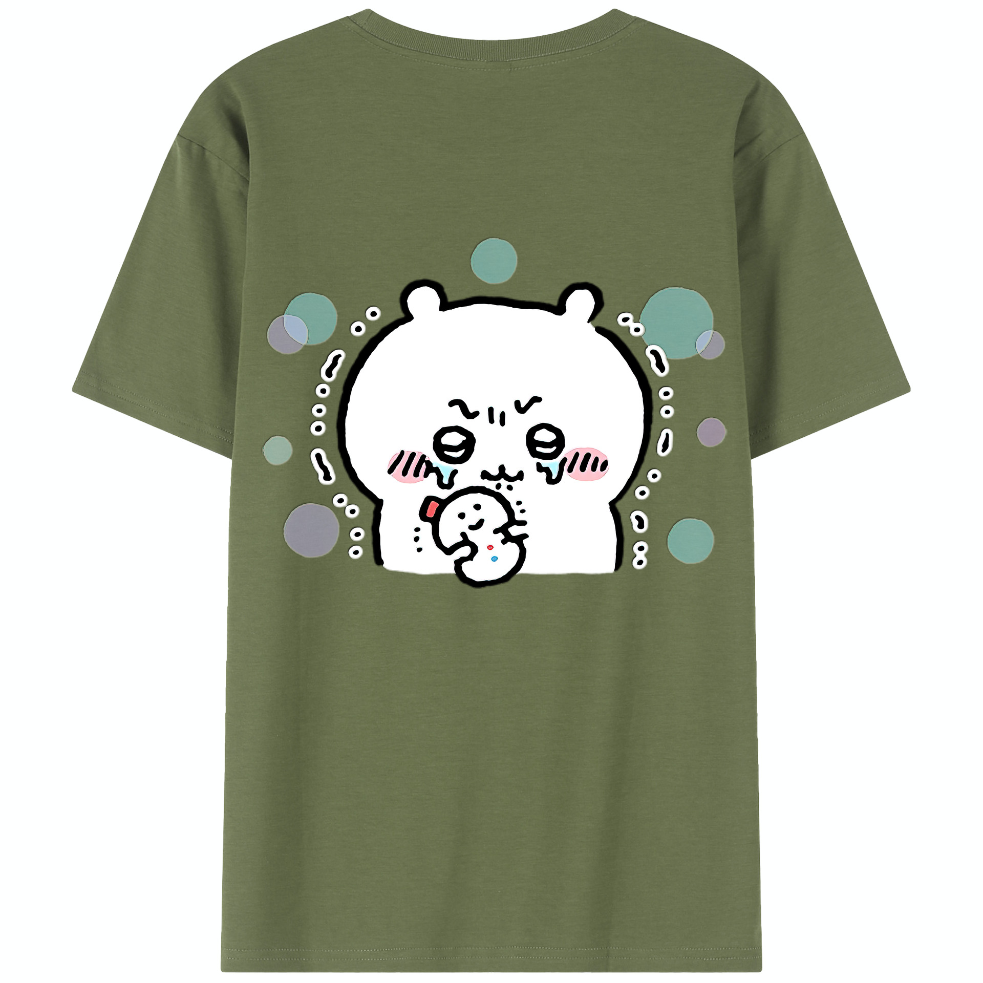 （画像用） ちいかわ ちいかわ Chii-kawa chiikawa 綿100％半袖Tシャツ（背面プリント）